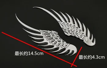 3D Сребърни Авто Етикети Метален Ангел Криле на Орел Значка Емблема на Етикети Мотоциклет Модифицирани Автомобилни Аксесоари