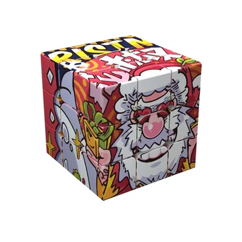 Горещи Продажба весела Коледа 3x3x3 Magic Speed Cube 3x3 uv print cube Фотокуб индивидуален събиране на cubo magico за детски подарък
