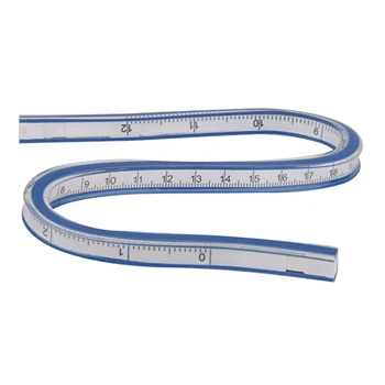 Гъвкава Крива Линия Навити Чертежный Чертежный Инструмент за Измерване Мека Пластмаса Рулетка Измервателна Линия 30 см