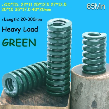 Зелена компресиране на тежки натоварвания TH умира пролет спирала печат пролетта OD 22 25 27 30 35 40 мм Дължина 20-300 мм