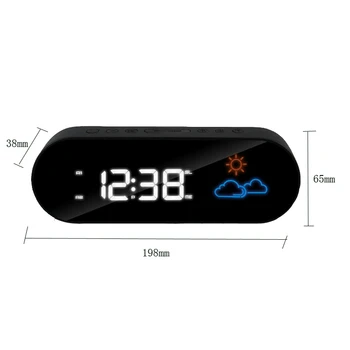 Метеорологичната станция Led digital alarm clock raido часовник snooze нощни електронен будилник